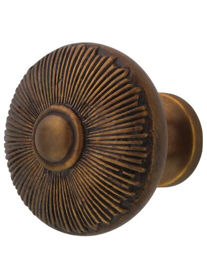 Sunburst Cabinet Knob - 1 1/2 inch Diameter in Estate Dover.